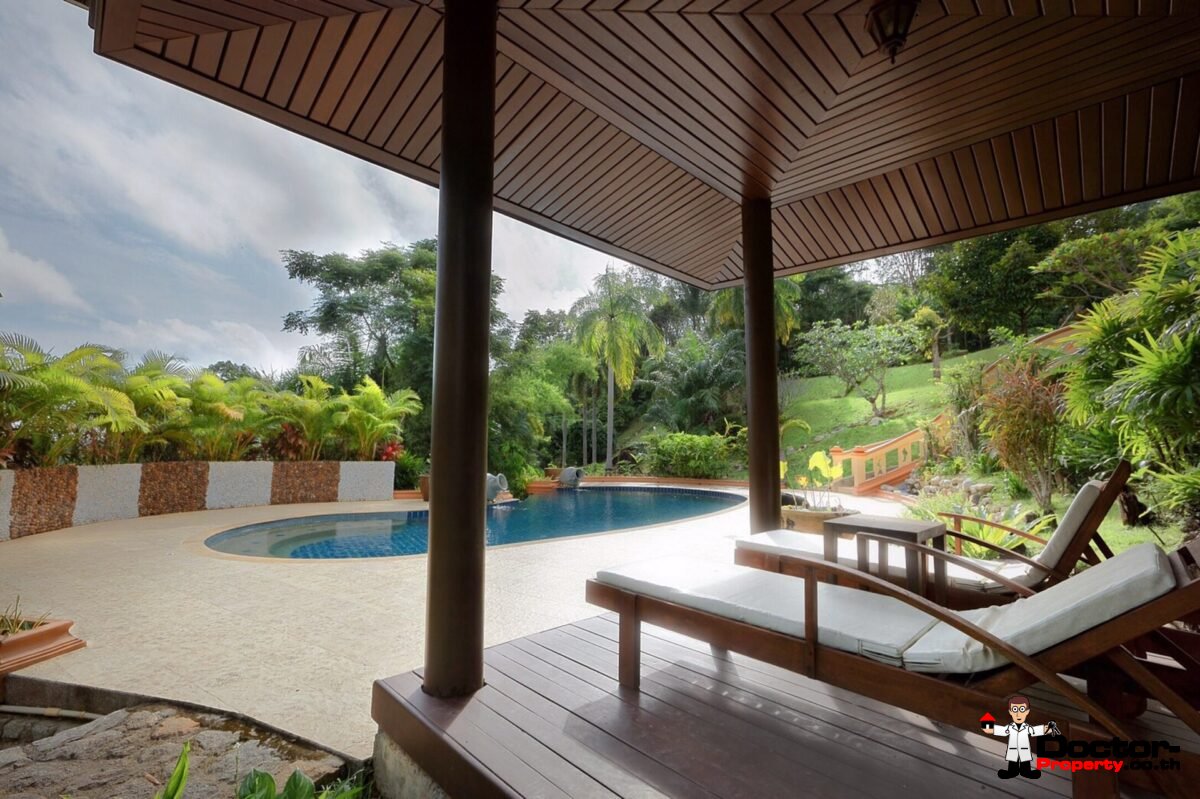 7 Bedroom Thai Style Sea View Pool Villa - Layan Beach - Phuket West - for sale